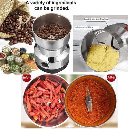 Stainless Steel Electric Coffee Grinder & Mixer