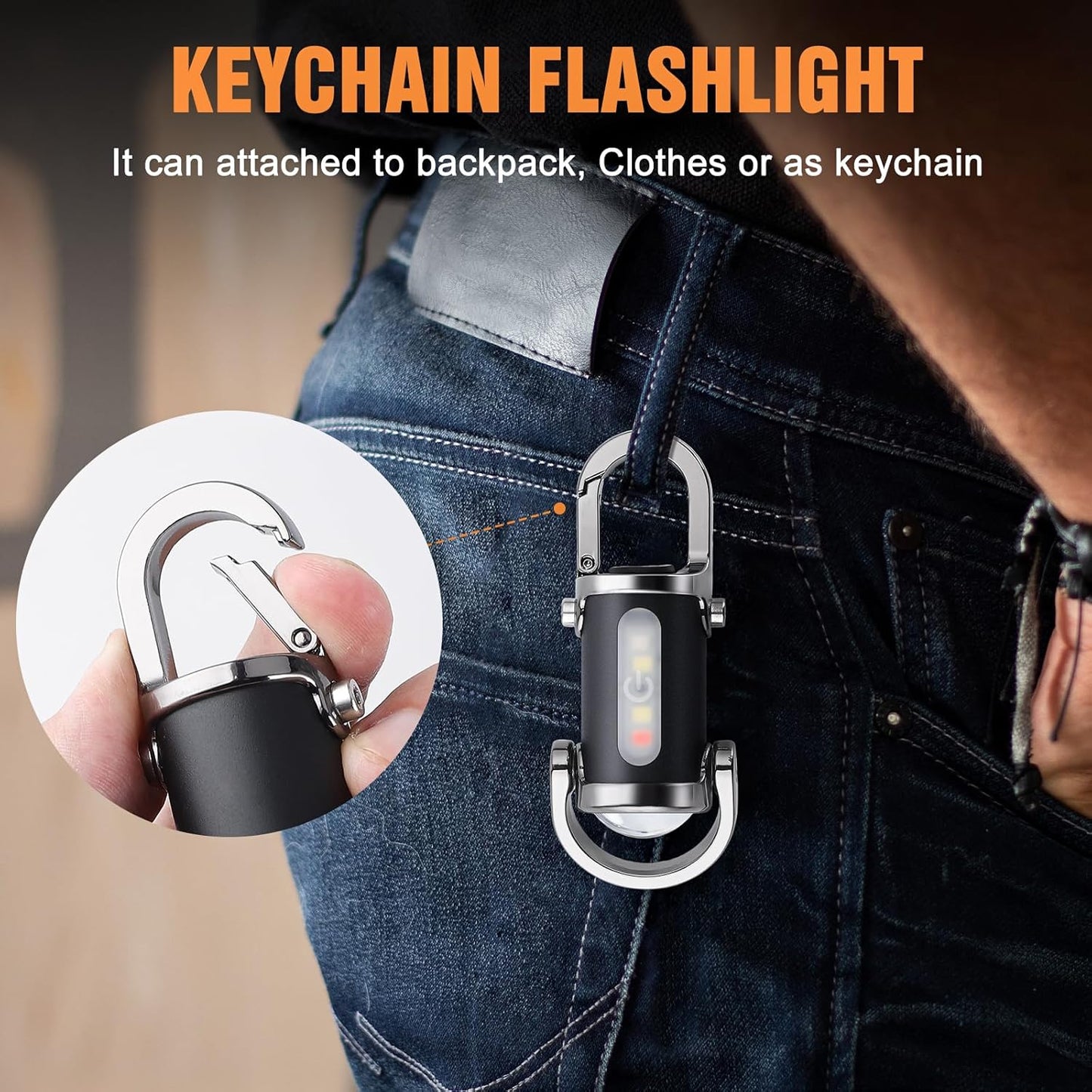 Mini Keychain Light For Walking, Searching and Hiking